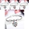 Изготовленный Члены Семьи Инкрустированный Красочными Стразами Браслет с Сердцем Любви Подарок**