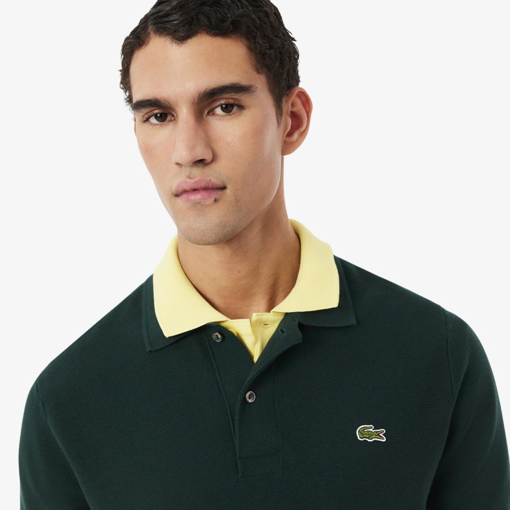 Lacoste Мужской короткий джемпер-поло с принтом Links Links AH1043-56GAFK