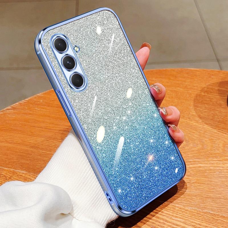 Модный блестящий чехол с градиентным покрытием для Samsung Galaxy A54 A34 A24 A14 A15 A05 A04 A53 A52 A23 A13, силиконовая защитная задняя крышка