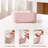 Cosmetic Storage Box with Lid Dustproof Desktop Bathroom Storage Box Makeup Remover Cotton Powder Puff Storage Organizer