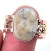 Natural Dendrite Opal Gemstone 925 Sterling Silver Two Tone Ring Size 10.5 S9Z40