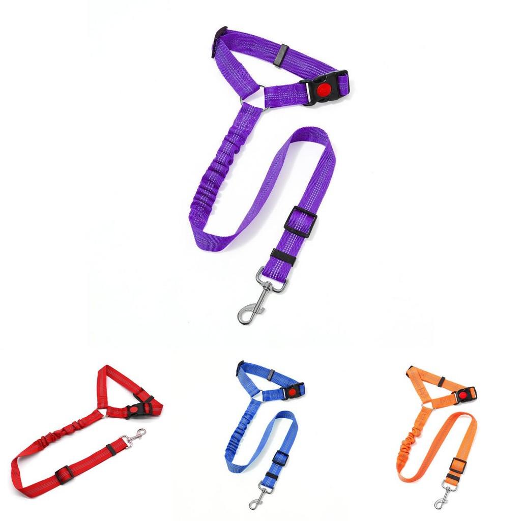 Регулируемая неэластичная шлейка-ограничитель для питомца/собаки для автомобиля с надежной тканью и безопасной петлей для заднего сиденья
