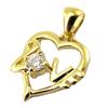 [P2310] - Позолоченный кулон «Любовь» белое золото