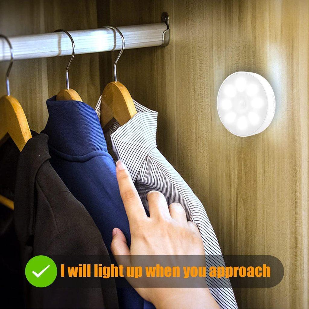 Motion Sensor Light USB Night Light With Switch Rechargeable Inductor Lights For Kitchen Stairs Hallway Closet Bedroom