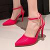 Модные сексуальные женские босоножки на высоком каблуке, модная летняя обувь для женщин, качественные розовые, зеленые, черные, на каблуке, для вечеринок, танцев, свадеб, женская обувь