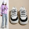 Маленькие белые туфли на толстой подошве в гонконгском стиле для женщин на весну и осень, дышащие, студенческие, цветные, спортивные туфли для сноуборда