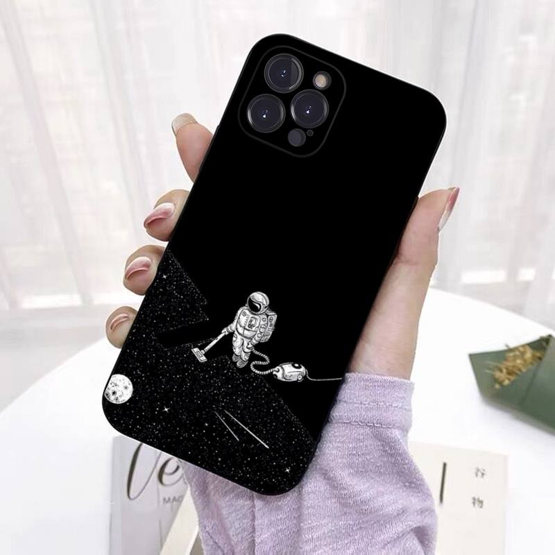 Чехол для телефона Moon Astronaut для iPhone 8 7 6 6S Plus X SE 2020 XR XS 14 11 12 13 Mini Pro Max мобильный чехол