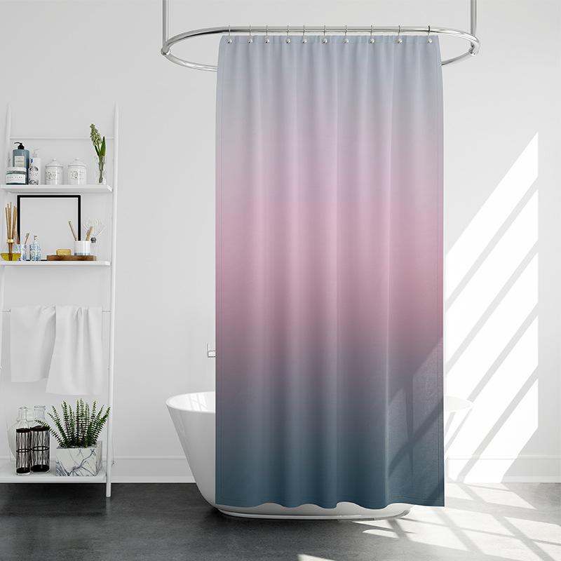 Разве это не скандинавский простой градиент, занавеска для душа, ванная комната, дверь, перегородка, занавеска, ткань из полиэстера, водонепроницаемая и устойчивая к плесени