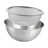 304 Stainless Steel Microporous Colander with Mixing Bowl for Washing Vegetables, Fruit and Rice and for Draining Cooked Pasta