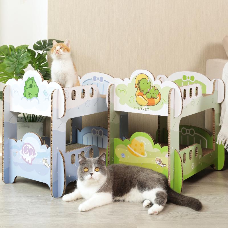 Tinypet Xiaojie Cat Scratching Board Nest - Double-Layer Corrugated Cardboard Toy for Large Cats