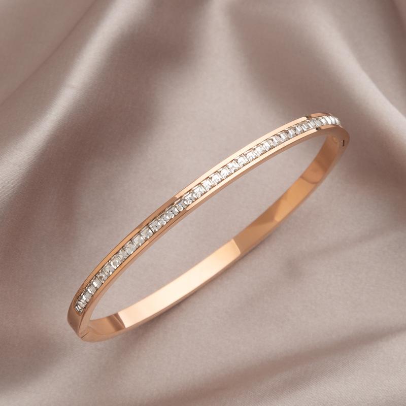 Stainless Steel Ring Stacking Bracelet Women Plated Couple Holiday Gift Fashion Bracelet Party Jewelry