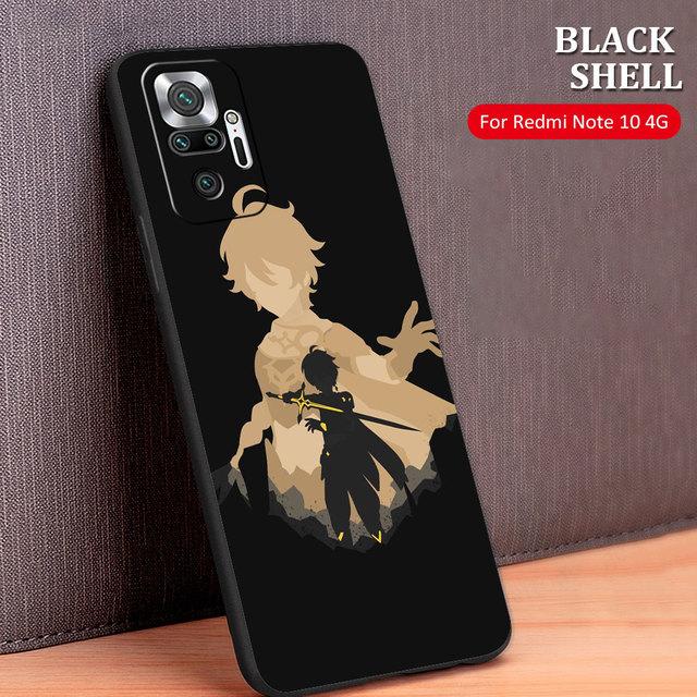 Чехол Celular Genshin Impact Аниме Капа для Xiaomi Redmi Note 10 Pro 9s 9c 8 9a K40 9 8t 9t 11 K40s 11t K50 11s