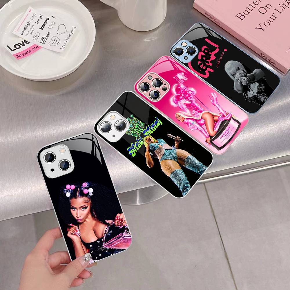Ники Минаж Рэпер Для IPhone 14 13 12 Mini 11 Pro XS Max X XR 14 Plus Закаленное Стекло Чехол