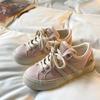 Американские ретро-холщовые туфли женские универсальные повседневные туфли весна 2025 новые розовые туфли для доски нишевый дизайн белые туфли