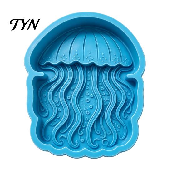Cement Art Craft Project Ocean Themed Stepping Stone Silicone Mold for DIY Garden Patio Walkway Path Decor, Reusable Rustic Yard Decor Animals