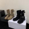 Coarse Heel French British Style Retro Western Cowboy Short Boots Women's Boots Autumn 2025 New Models