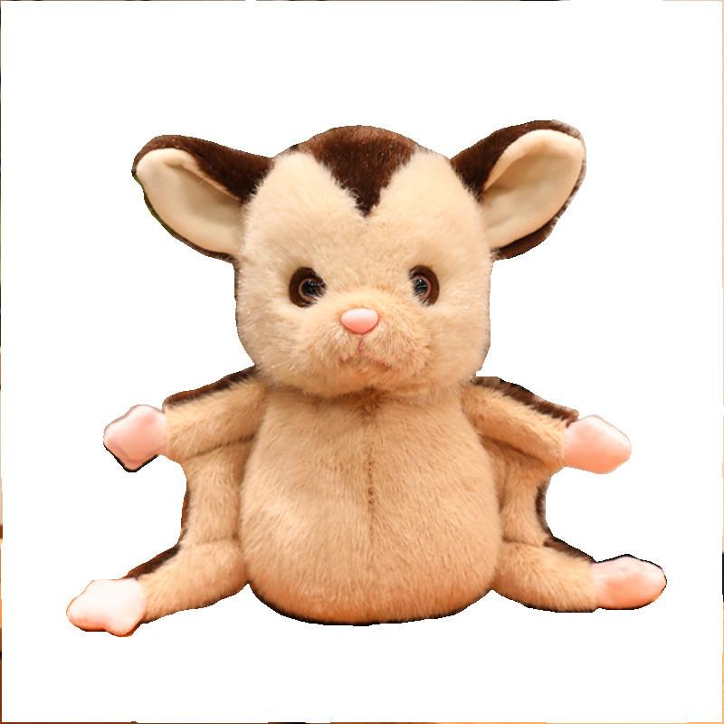 Orange And Brown Sugar Glider Plush Doll With Pp Cotton Filling For Home Decor