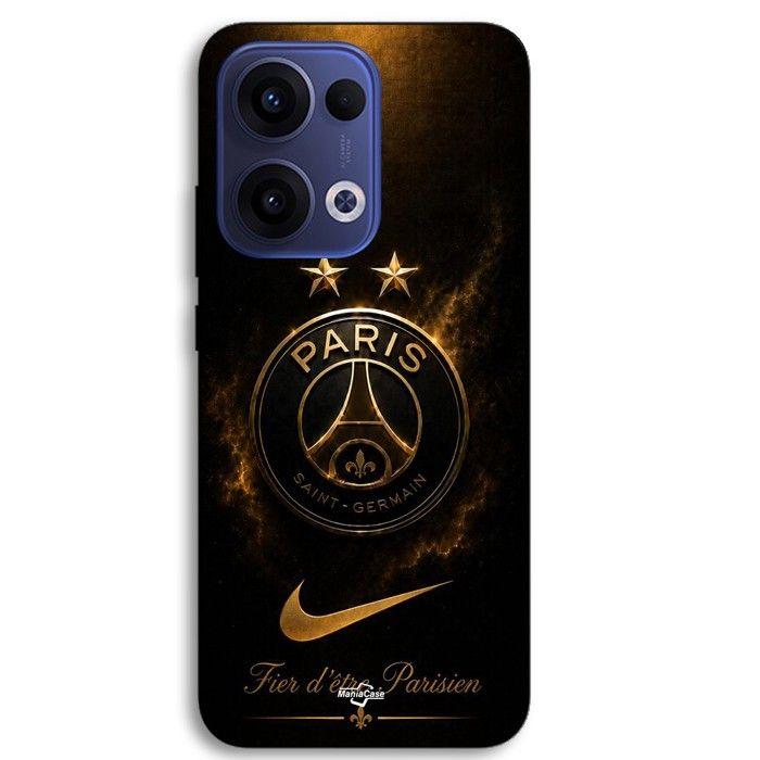 Coque Pour Oppo Reno 13 5G PSG double champion et fier, noir et dorée Maniacase