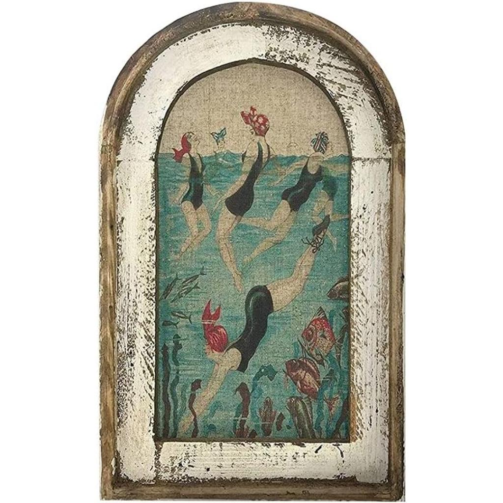 Rustic Wooden Vintage Wall Rabbit Decor | Farmhouse Bunny Art Decorations for Living Room, Home Office, and Nursery | Easter Bunny Posters, 2D