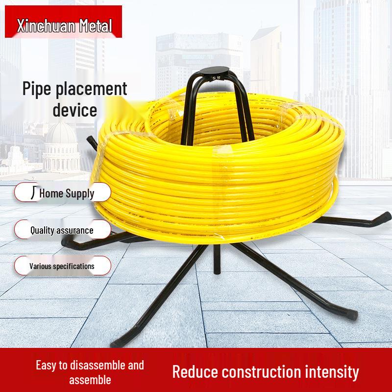 Geothermal Floor Heating Pipe Laying Bracket and Water Manifold Coil Winder