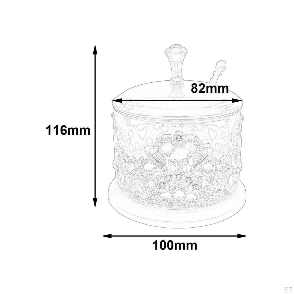 Condiment Containers Jar (Gold Color) Modern Tea Canister Small Sugar Bowl European Spice