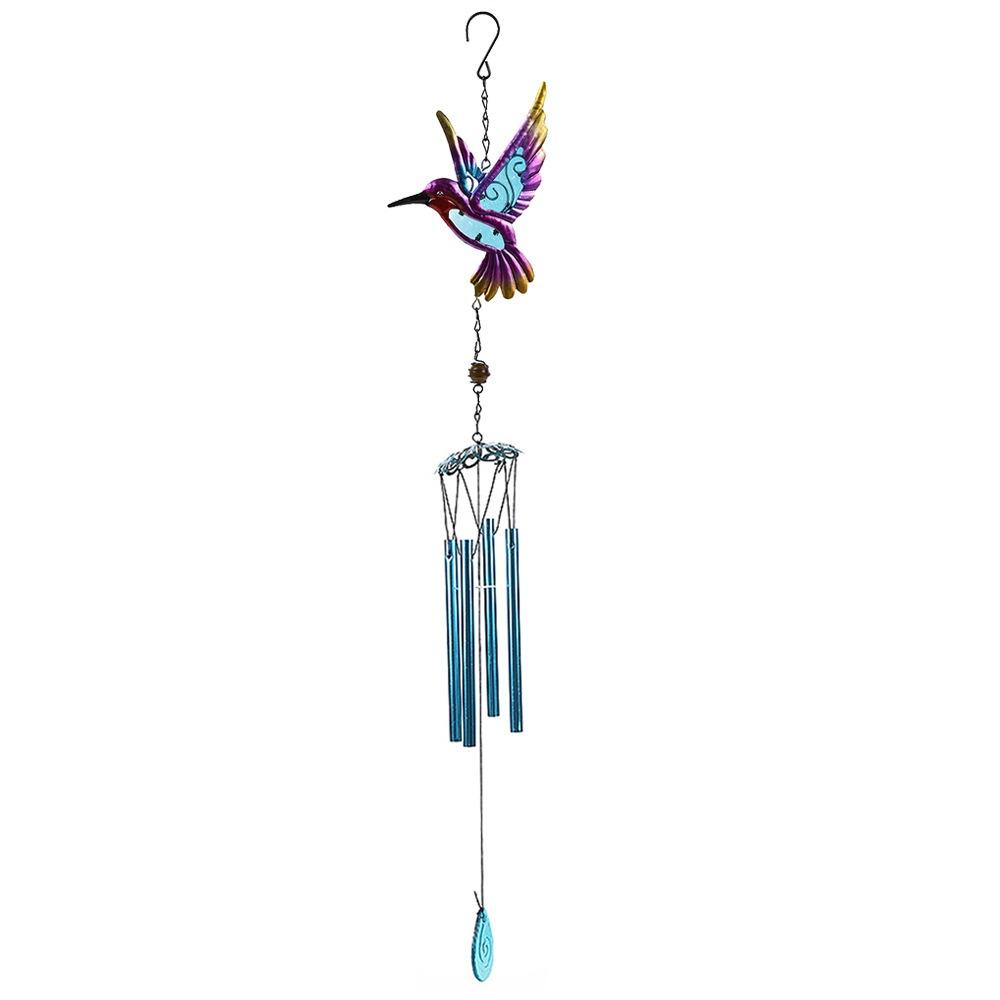 Creative Hummingbird Wind Chime Metal Hanging Decoration Garden Decoration Bell Pendant Gift