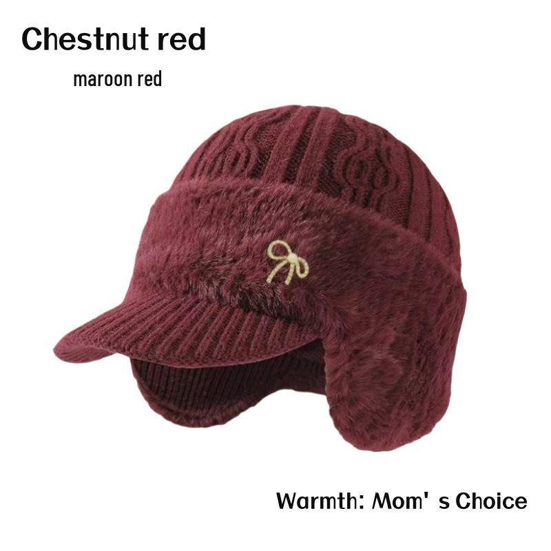 Ветрозащитная шапка на флисовой подкладке с защитой ушей для людей среднего и пожилого возраста - Теплая и стильная для осени и зимы