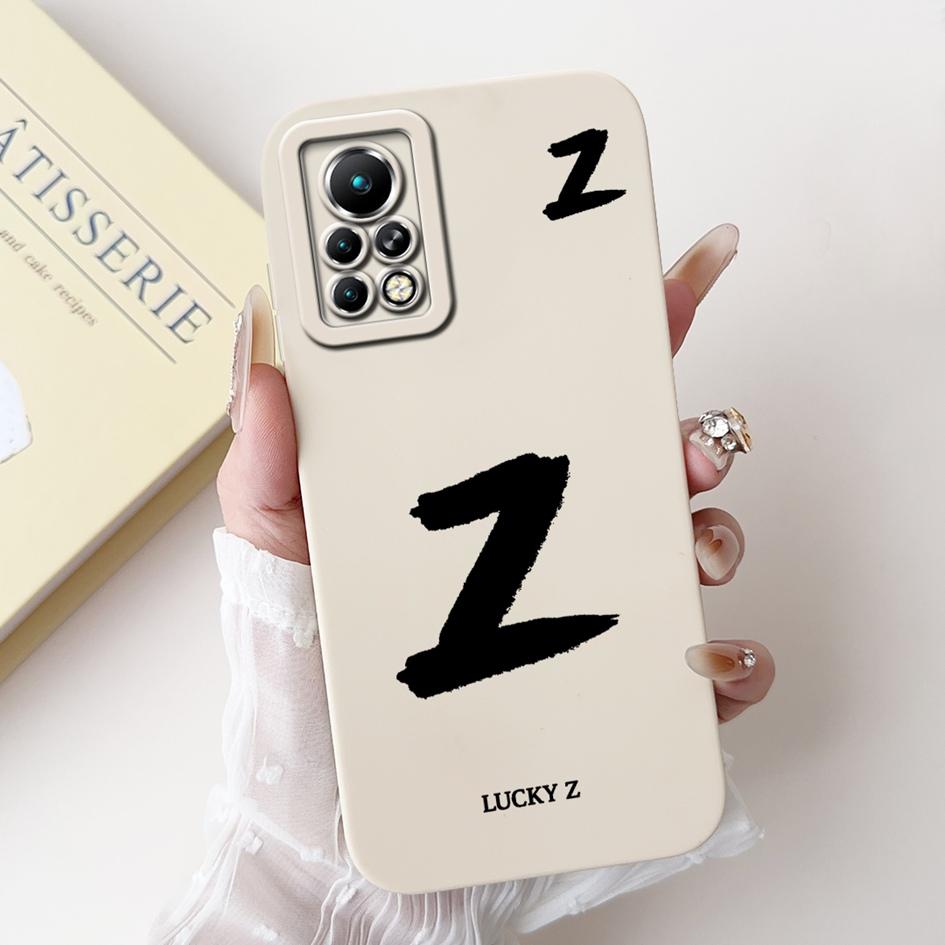 Чехол для Infinix Note 11 Pro Чехол для Infinix Note 11 11s Чехол Простой Буквы от А до Я Мягкий Силиконовый Бампер Для Infinix Note 12 G88 Funda