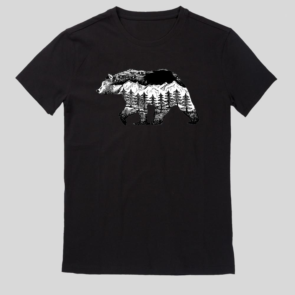 Wald Landschaft (Bär) T-Shirt Größe XS bis 5XLWird in neuem Fenster oder Tab geöffnet
