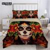 Пододеяльник с изображением сахарного черепа, готический череп, скелет, комплект постельного белья, тема ужасов, одеяло, покрывало, размер «полный король», для подростков, взрослых, декор спальни