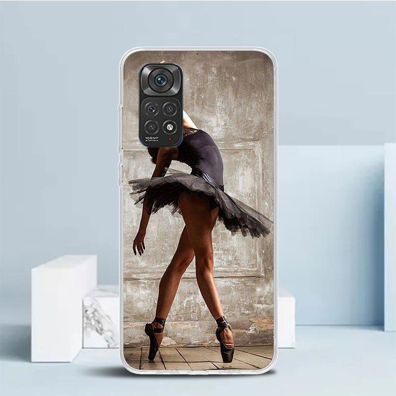 Ballerina Ballet Dancing Phone Case For Xiaomi Redmi Note 15 14 14S 13 12S 12 Pro Plus 11S 11 11T 11E 10S 10 + Soft TPU Back Cov