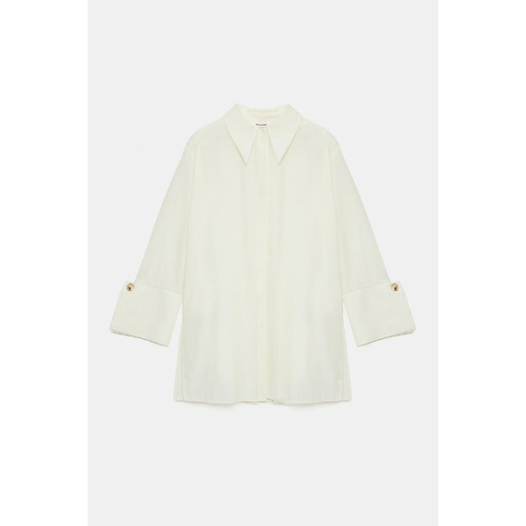 Wide Cuff Poplin Shirt