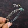 Браслет-манжета с малахитом, медная проволока, регулируемый браслет, браслет-манжета ручной работы, браслет из натурального драгоценного камня, медные украшения, подарок для мамы