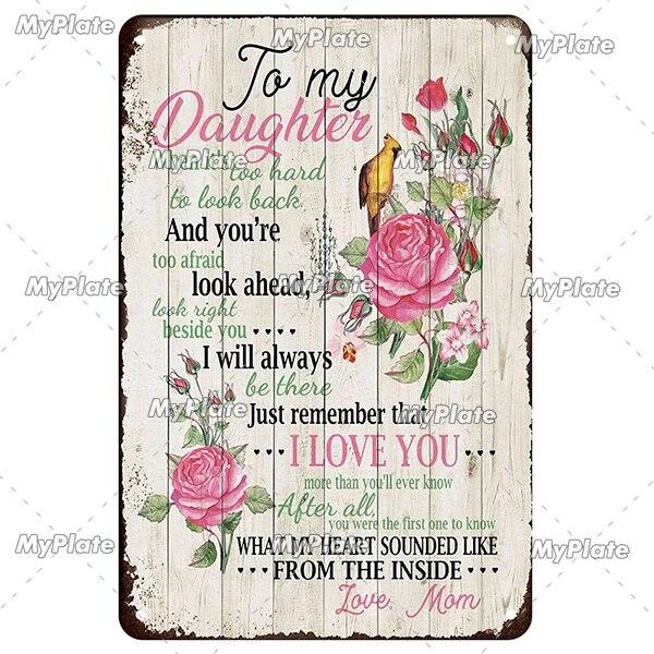 Vintage To My Mom Metal Sign Love Tin Sign Decoration Plaque Home Wall Decor Bar Sign Home Decor Poster Drop Shipping