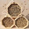 Bee Hotel for Garden and Yard Bamboo Bee Hive for Bees Butterflies Mason Bee Houses and Supplies for Outdoor Garden