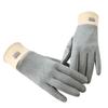Solid Color Winter Velvet Gloves Thicken  Gloves Retro Plush Mittens  Riding