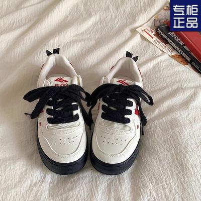 Оригинальные новогодние туфли Red Apple Low-top Little White для детей 2025 года, весна-осень, корейские универсальные студенческие туфли на платформе для занятий спортом на доске