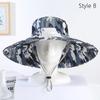 Solar Charging Solar Fan Hat Wide Brim Bucket Hat Portable Summer Cooler Cap  Sun Protection