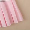 Zanzea Collar Casual Women Doll Summer Short Sleeve Dress