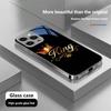 Чехол N176 King Queen CouplesPhone для iPhone 16 15 Pro Max Samsung S24 S23 Ultra A54 A35 Xiaomi Redmi Note 13 12 Pro с покрытием из закаленного стекла