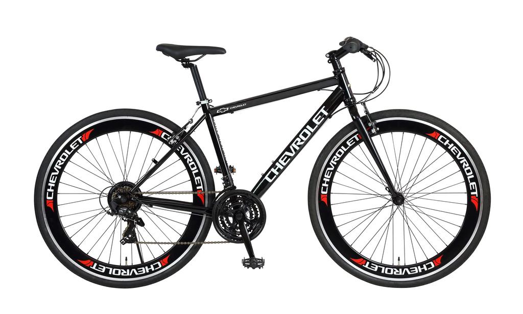 Велосипед CHEVROLET Black 700c Cross Bike, оснащенный тормозами Shimano V brake с глубоким ободом 550 мм (Chevrolet) CRB7021DR-V 21-скоростная коробка передач, установлена, 64135-0199