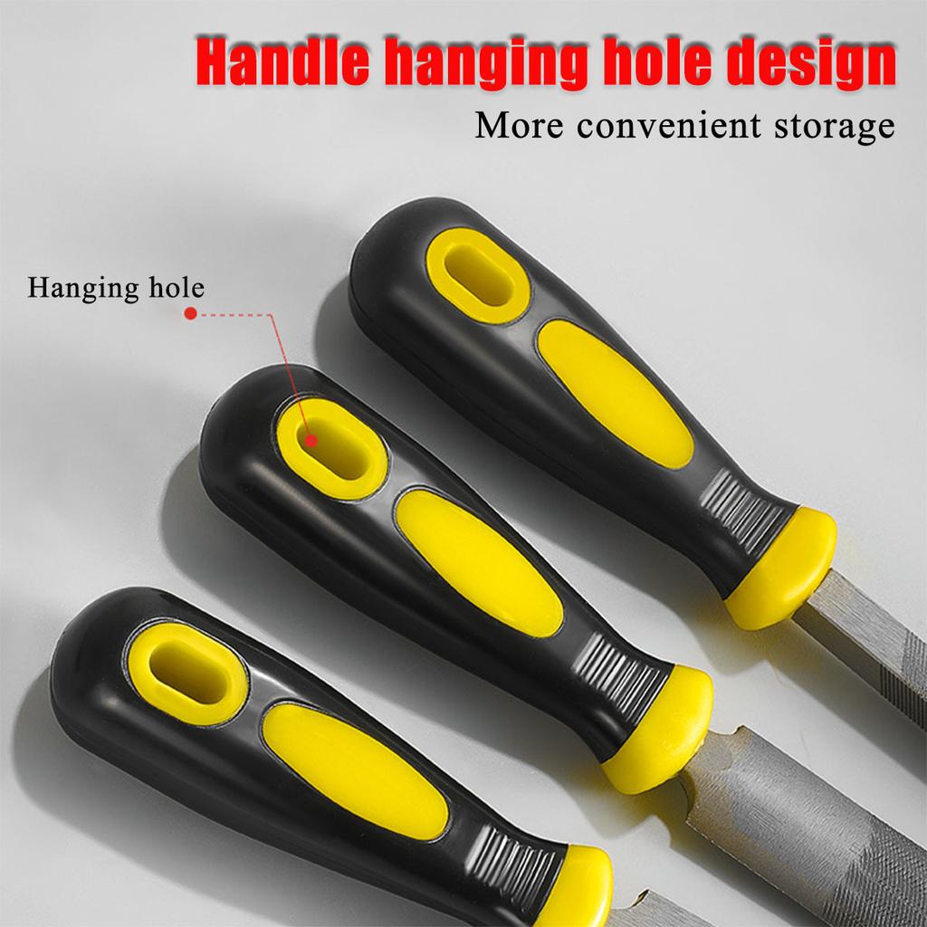 Набор надфилей, ручные металлические надфили, набор из закаленной легированной стали, включает в себя треугольный, круглый и полукруглый надфиль