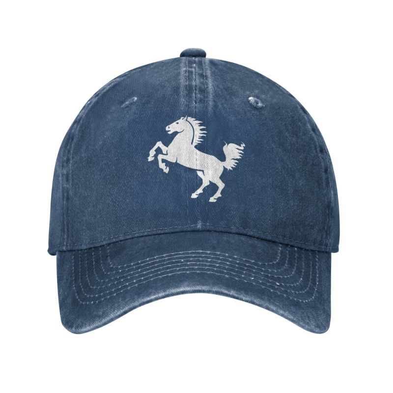 Punk Cotton Fashion White Horse Baseball Cap for Unisex Wounisex Adjustable Animal Dad Hat Sports