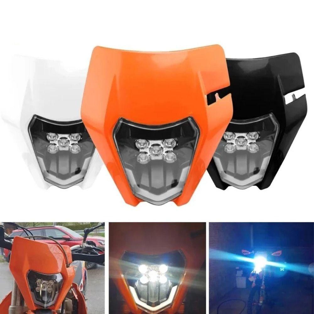 For KTM Motorcycle Headlight Plate 12V/5A Motocross Enduro Mask Motocross Headlamp Outdoor