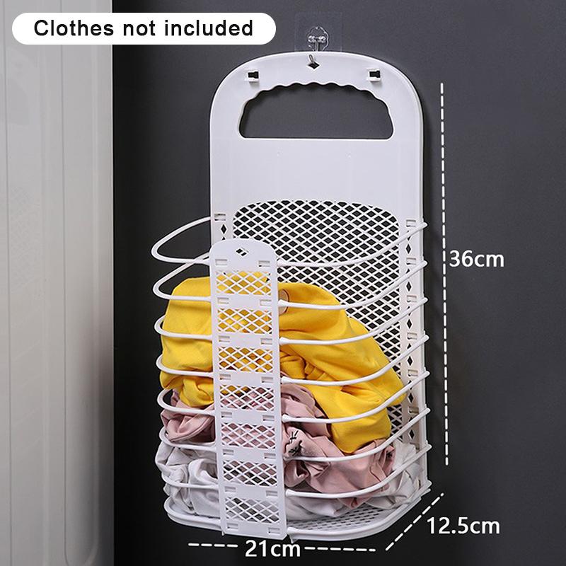 Пластиковый каркас для хранения Складная корзина для грязного белья Бытовая не перфорированная настенная корзина для белья для ванной комнаты Корзина для одежды