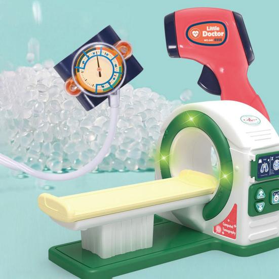 Детский набор врача с настоящим компьютерным томографом, стетоскопом, медицинскими инструментами, обучающий ролевой набор игрушек для мальчиков и девочек 3-6 лет