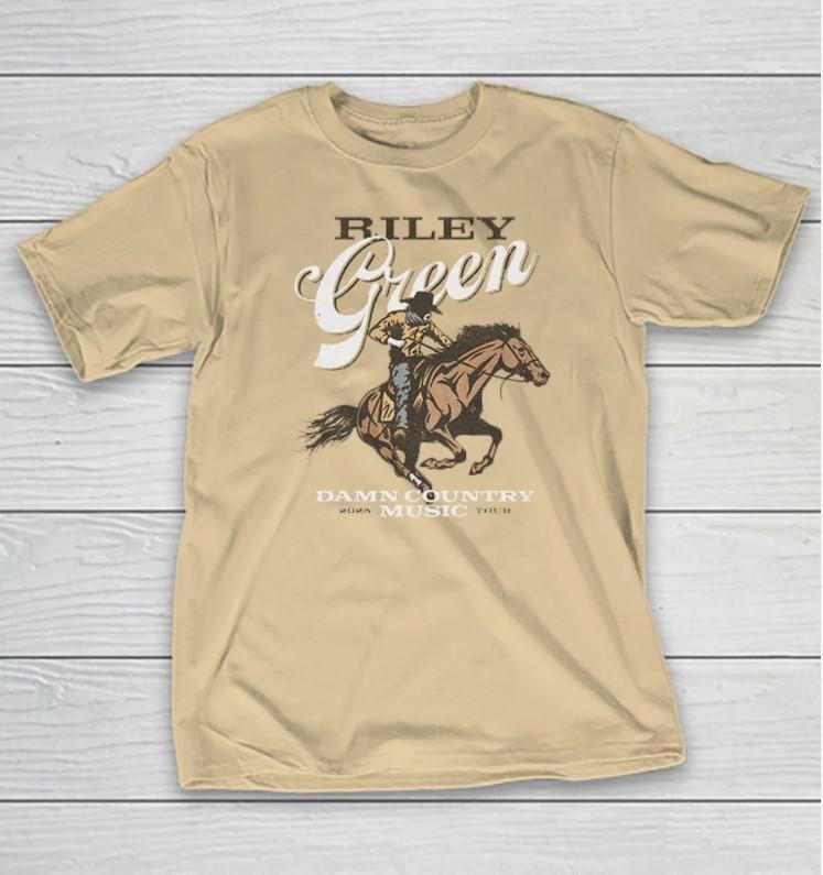 NEW Riley Green Damn Country Music Tour S to 5XL Sand T-shirt Unisex T-Shirt