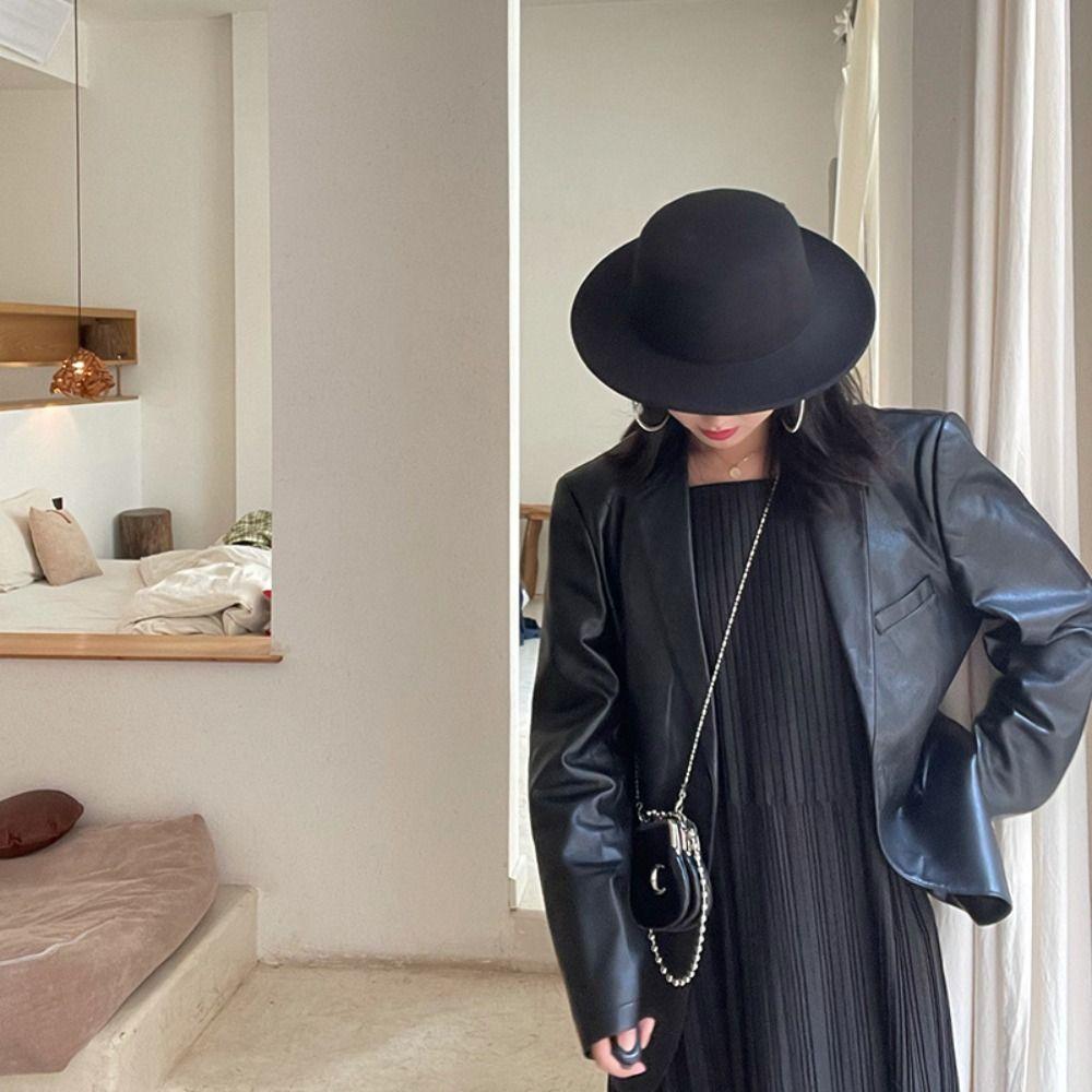 Ретро Фетровая Шляпа Стиль Хепберн Плосковерхая Кепка Элегантная Панама Церковная