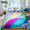 Home Living Luxury 3D Colorful Marble Bedding Set Duvet Cover Pillowcase Kids Bedding Set Queen and King EU/US/AU/UK Size