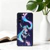 Аниме милый M-MIKU Чехол для телефона для Samsung Galaxy A73, A72, A71, A70, A53, A52, A51, Другие Мягкий черный чехол